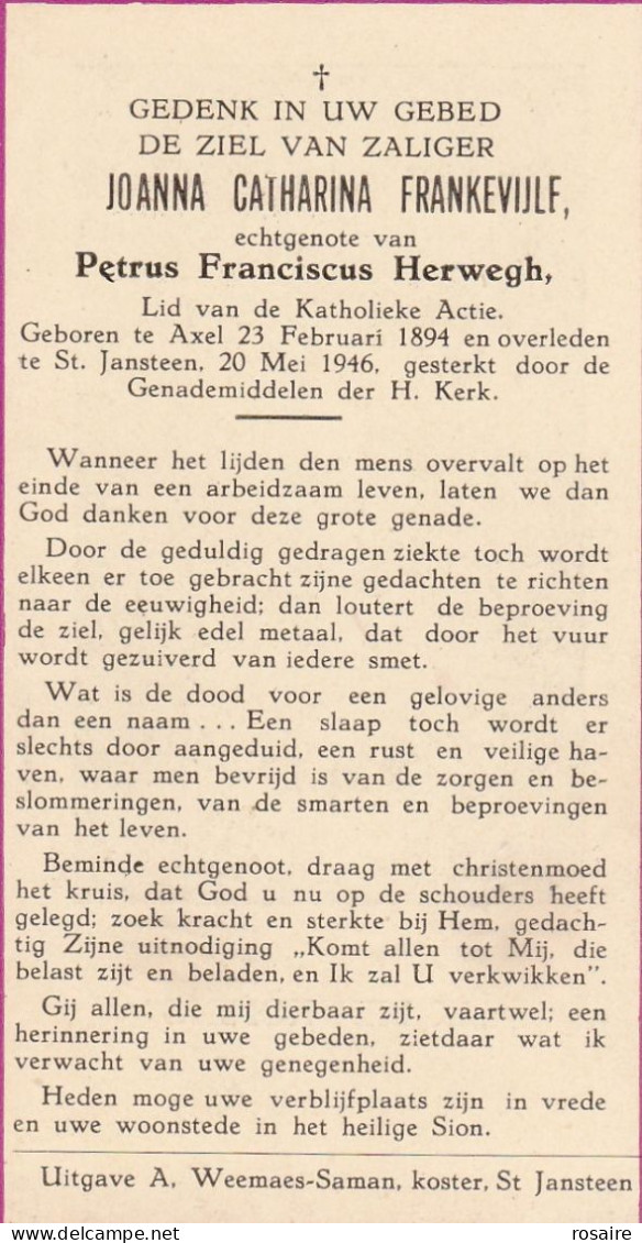 Prentjes Frankevijle-frankevijlf ?  Axel 1939-1946 - Andachtsbilder