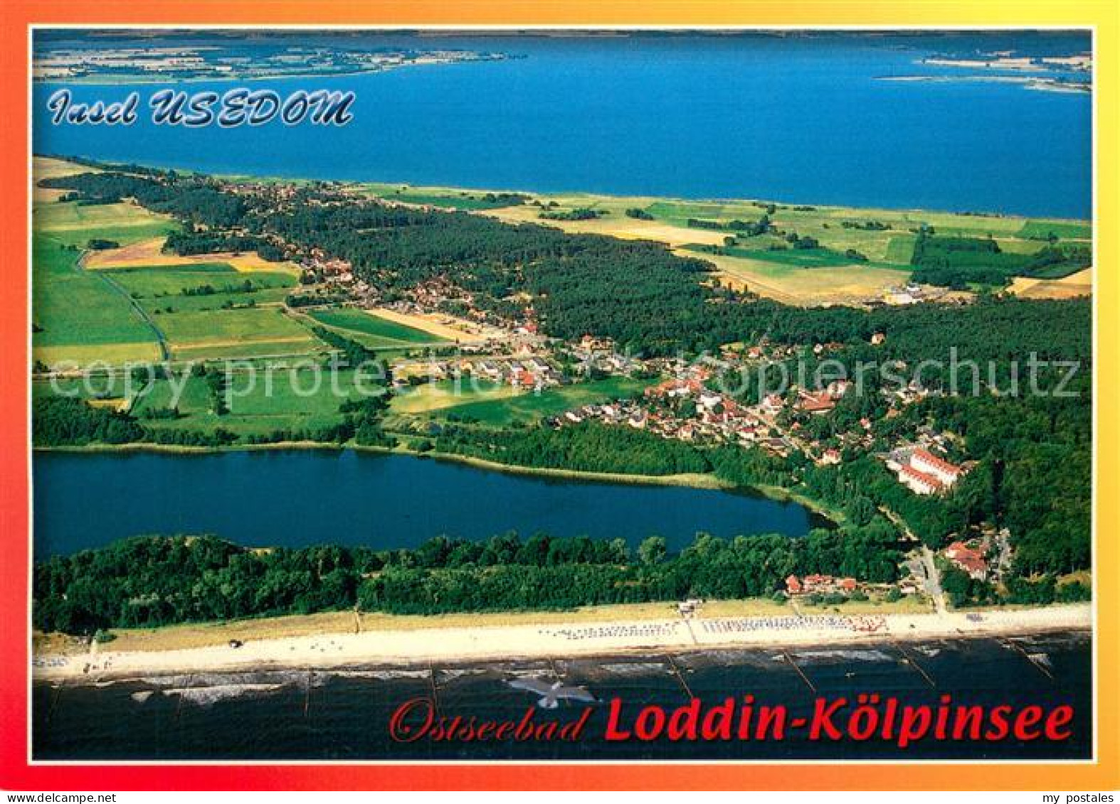 73723486 Koelpinsee Loddin Insel Usedom Fliegeraufnahme Koelpinsee Loddin - Other & Unclassified