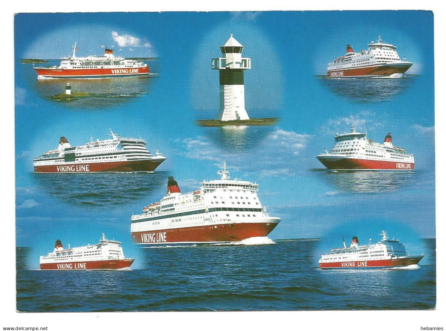 CRUISE SHIPS - 7 Vessels - VIKING LINE Shipping Company Marketing Card - - Other & Unclassified