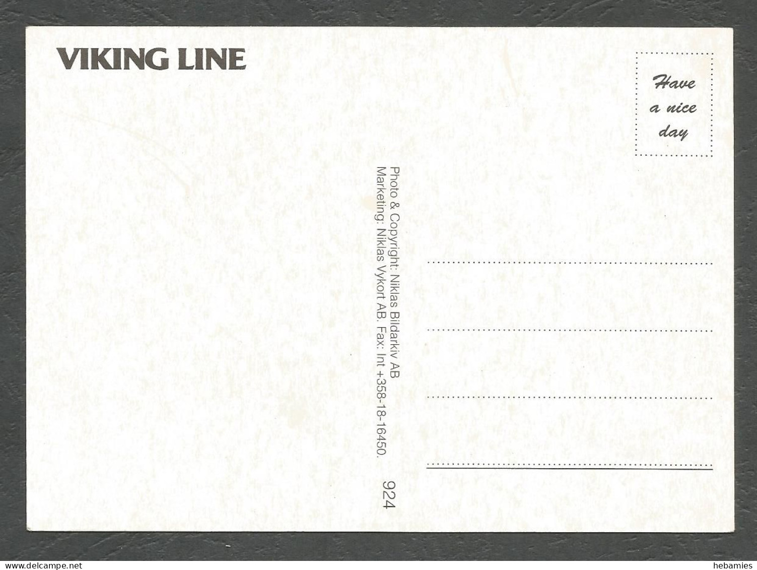 CRUISE SHIPS - 7 Vessels - VIKING LINE Shipping Company Marketing Card - - Other & Unclassified