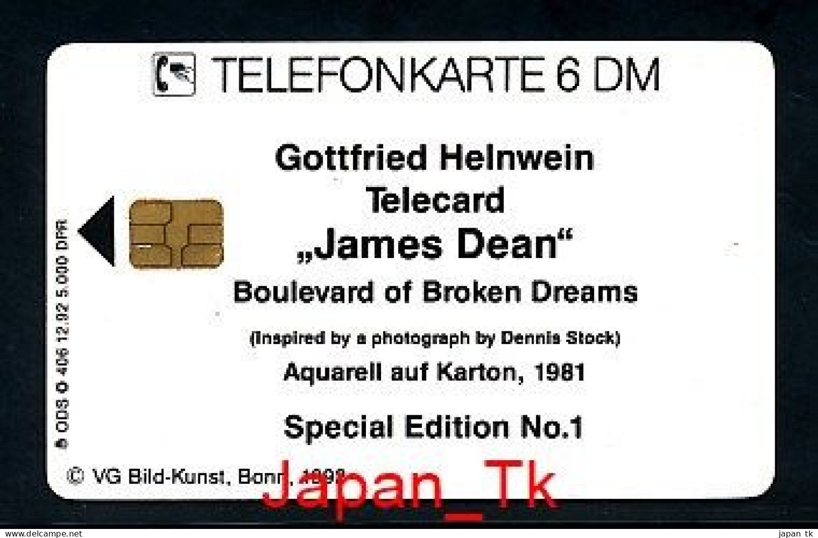 GERMANY O 406 92 James Dean - Aufl  5 000 - Siehe Scan - O-Series : Customers Sets