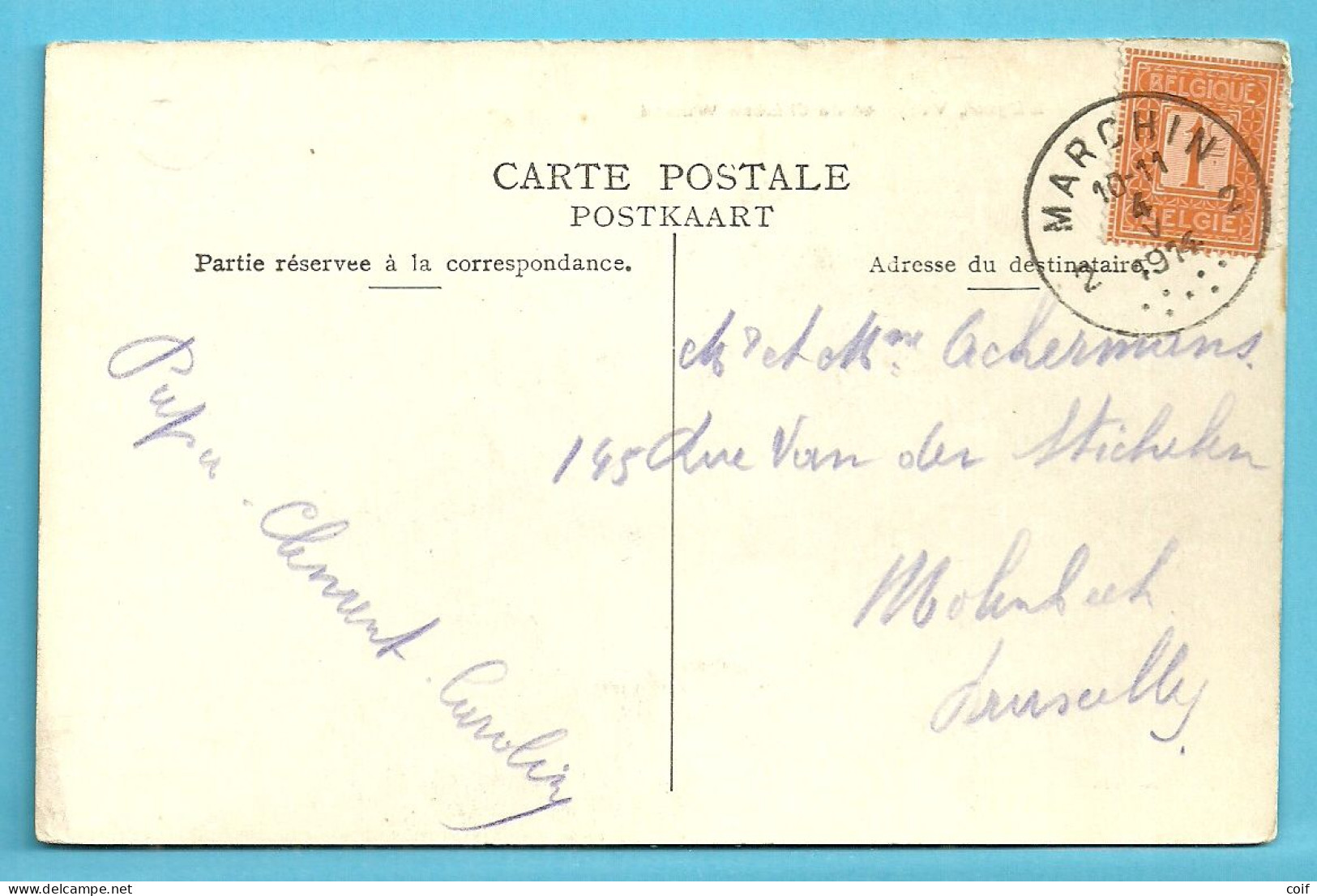 108 Op Brief Stempel MARCHIN 2 (28mm) - 1912 Pellens