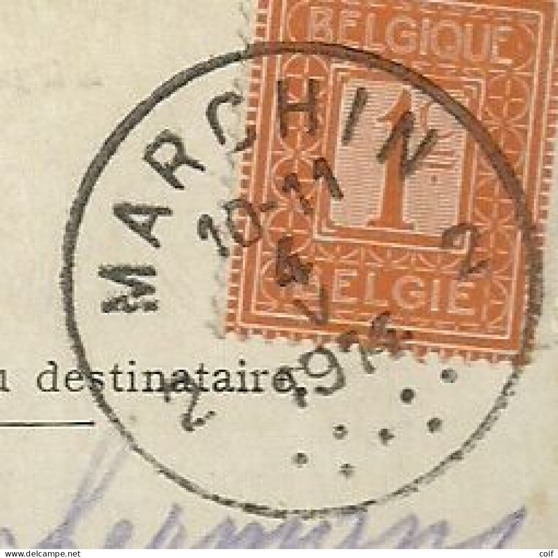 108 Op Brief Stempel MARCHIN 2 (28mm) - 1912 Pellens