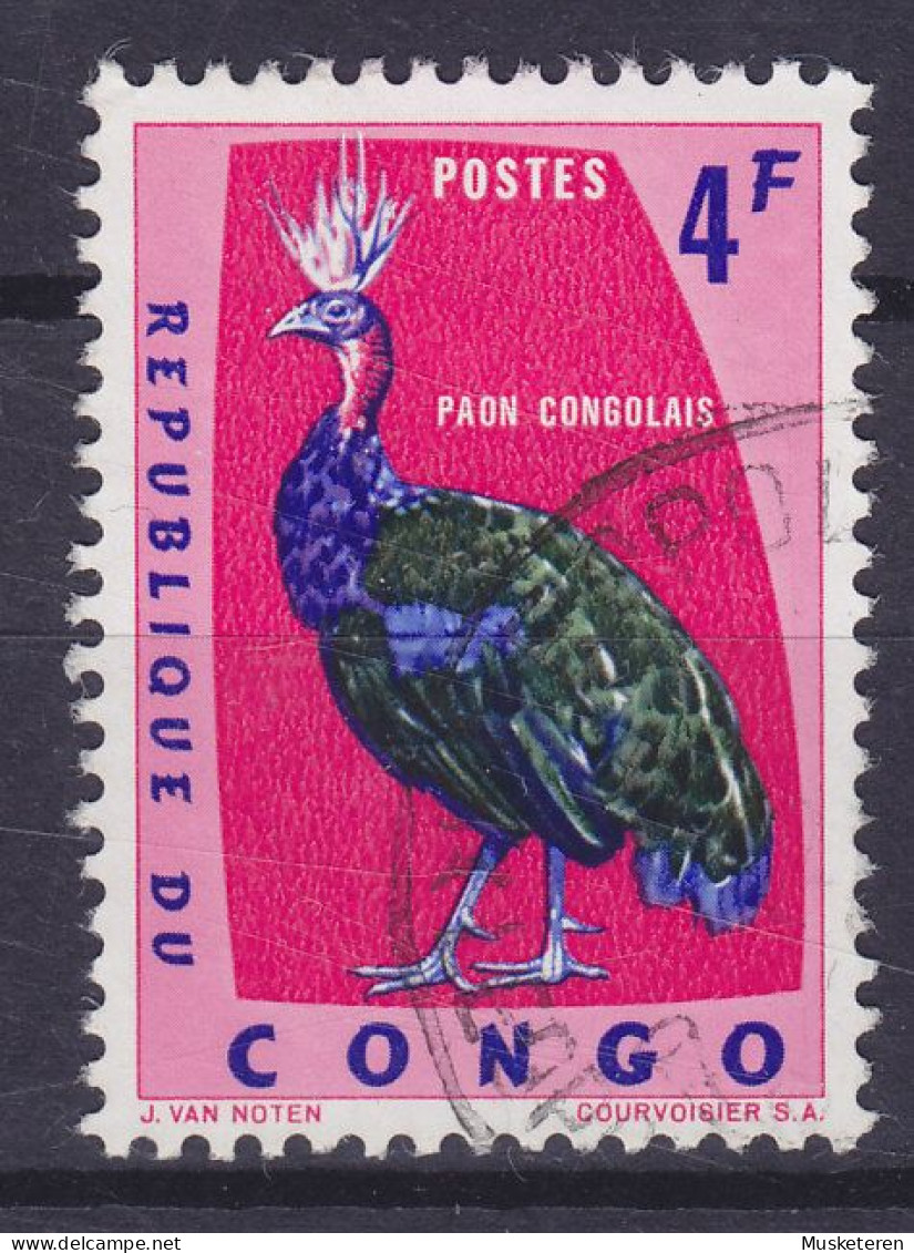 Congo 1963 Mi. 115, 4 Fr. Bird Vogel Oiseau Kongopfau (o) - Usados