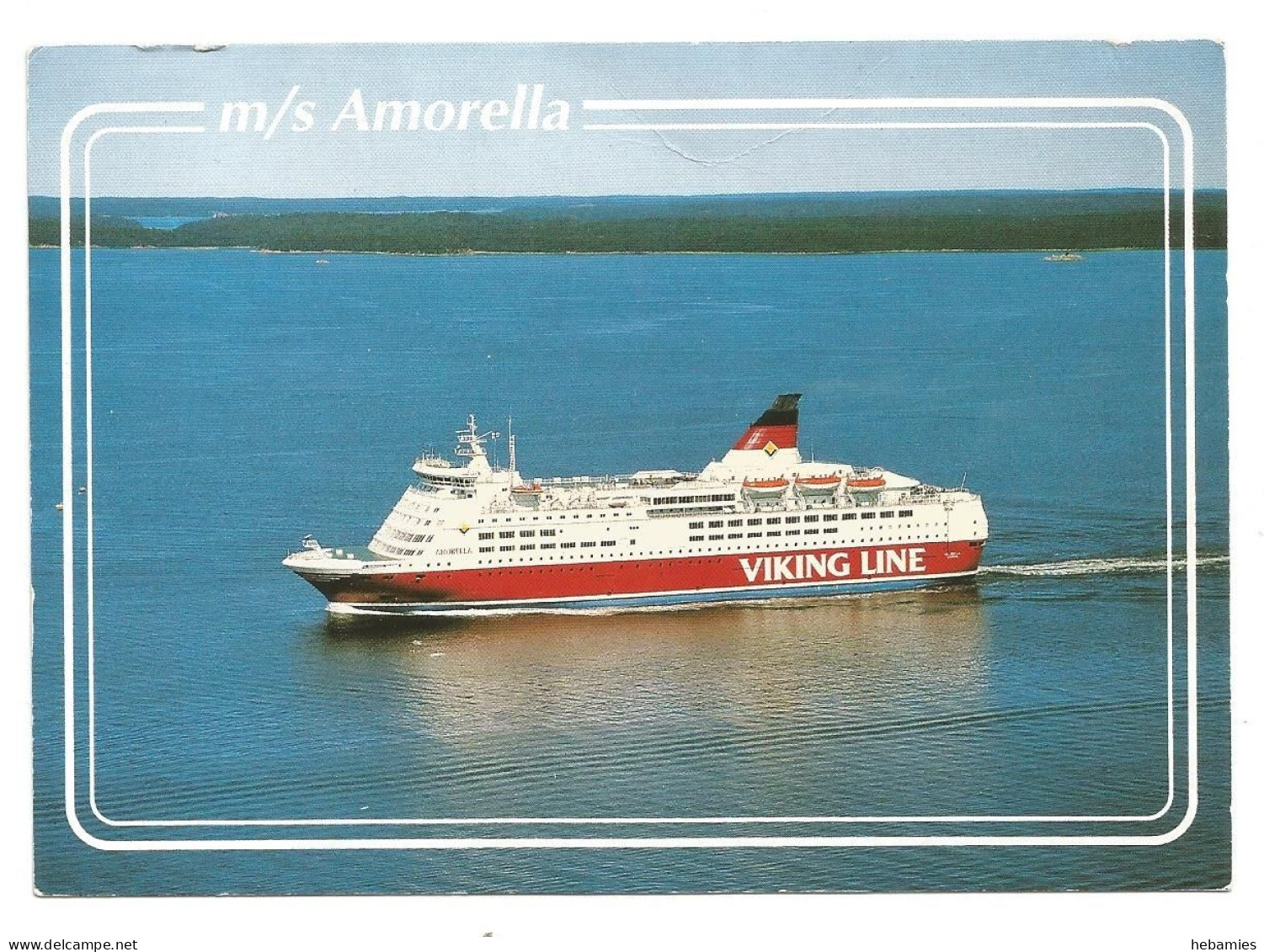 Cruise Liner M/S AMORELLA - Special Ship Stamped - VIKING LINE Shipping Company - - Transbordadores