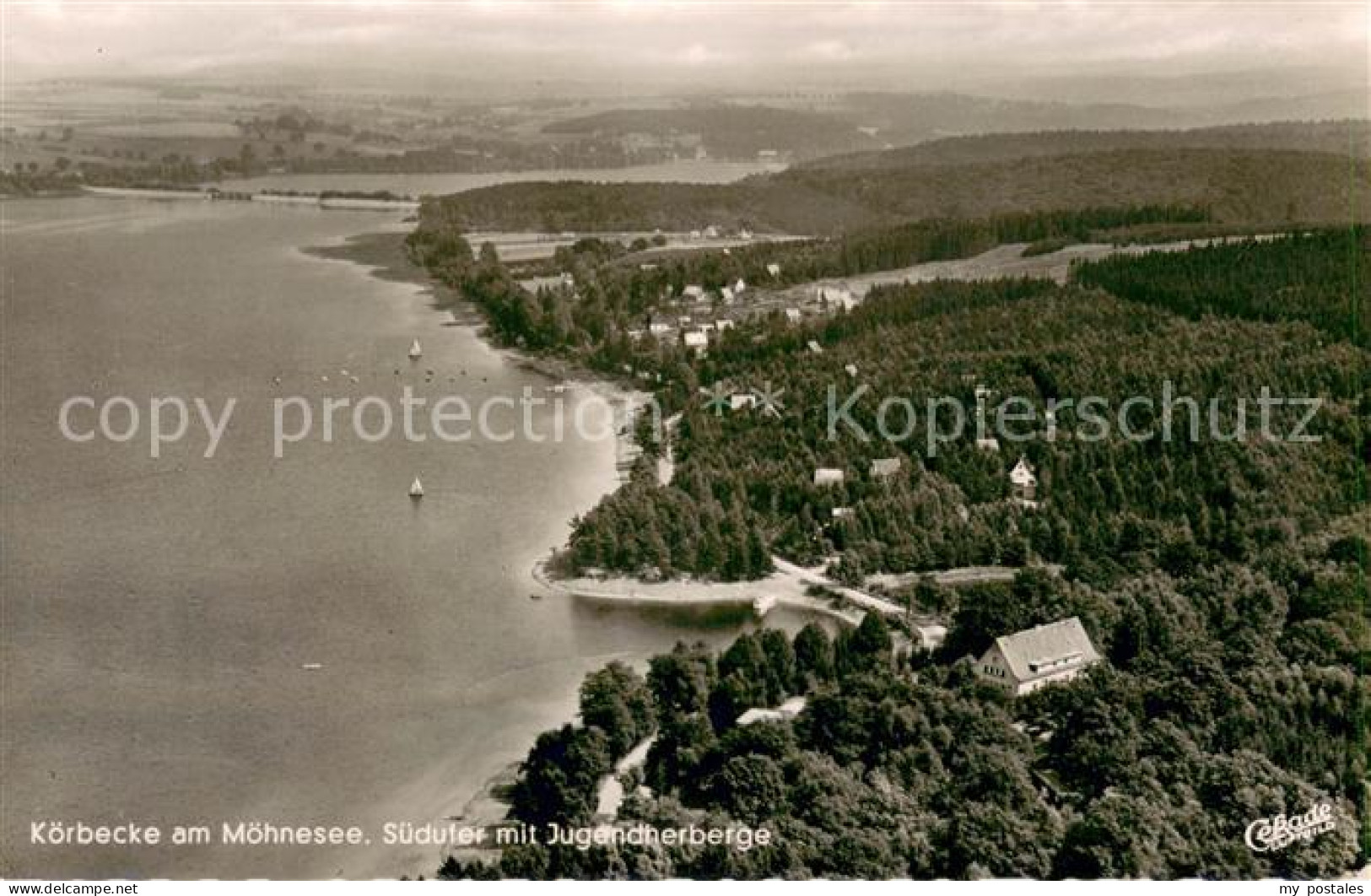 73723438 Koerbecke Moehnesee Suedufer Mit Jugendherberge Fliegeraufnahme Koerbec - Sonstige & Ohne Zuordnung