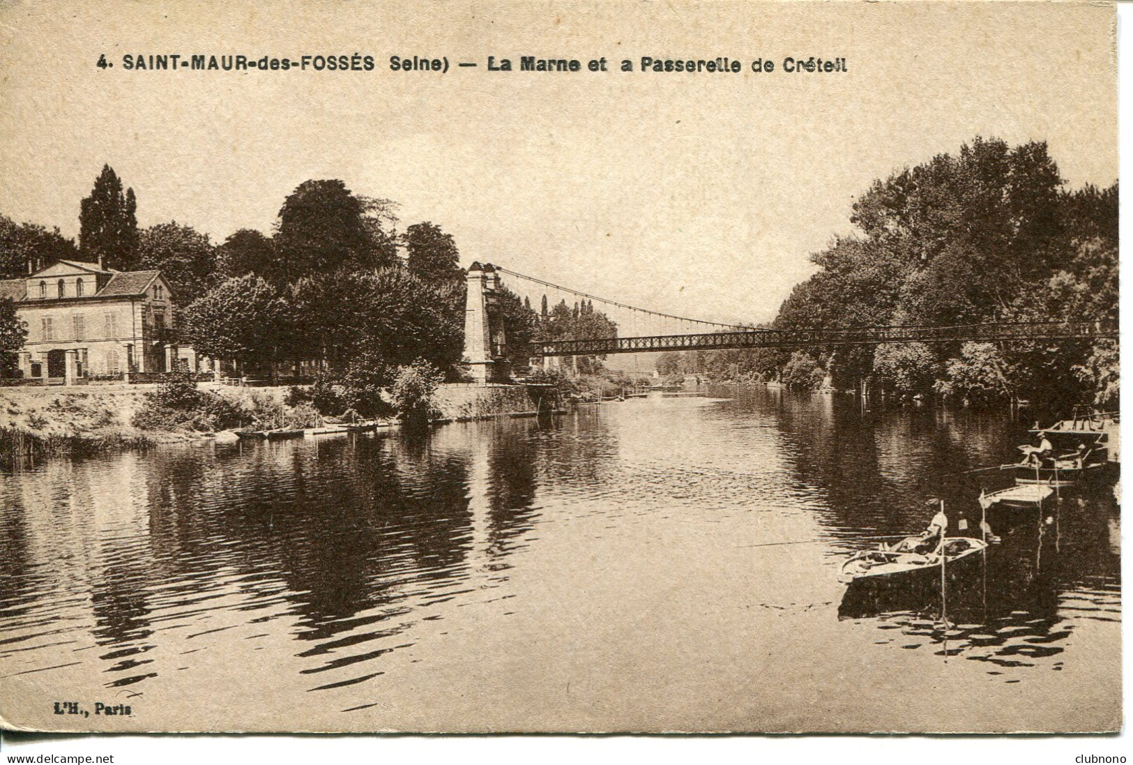 CPA -  SAINT-MAUR-DES-FOSSES - LA MARNE ET LA PASSERELLE DE CRETEIL (1938) - Saint Maur Des Fosses