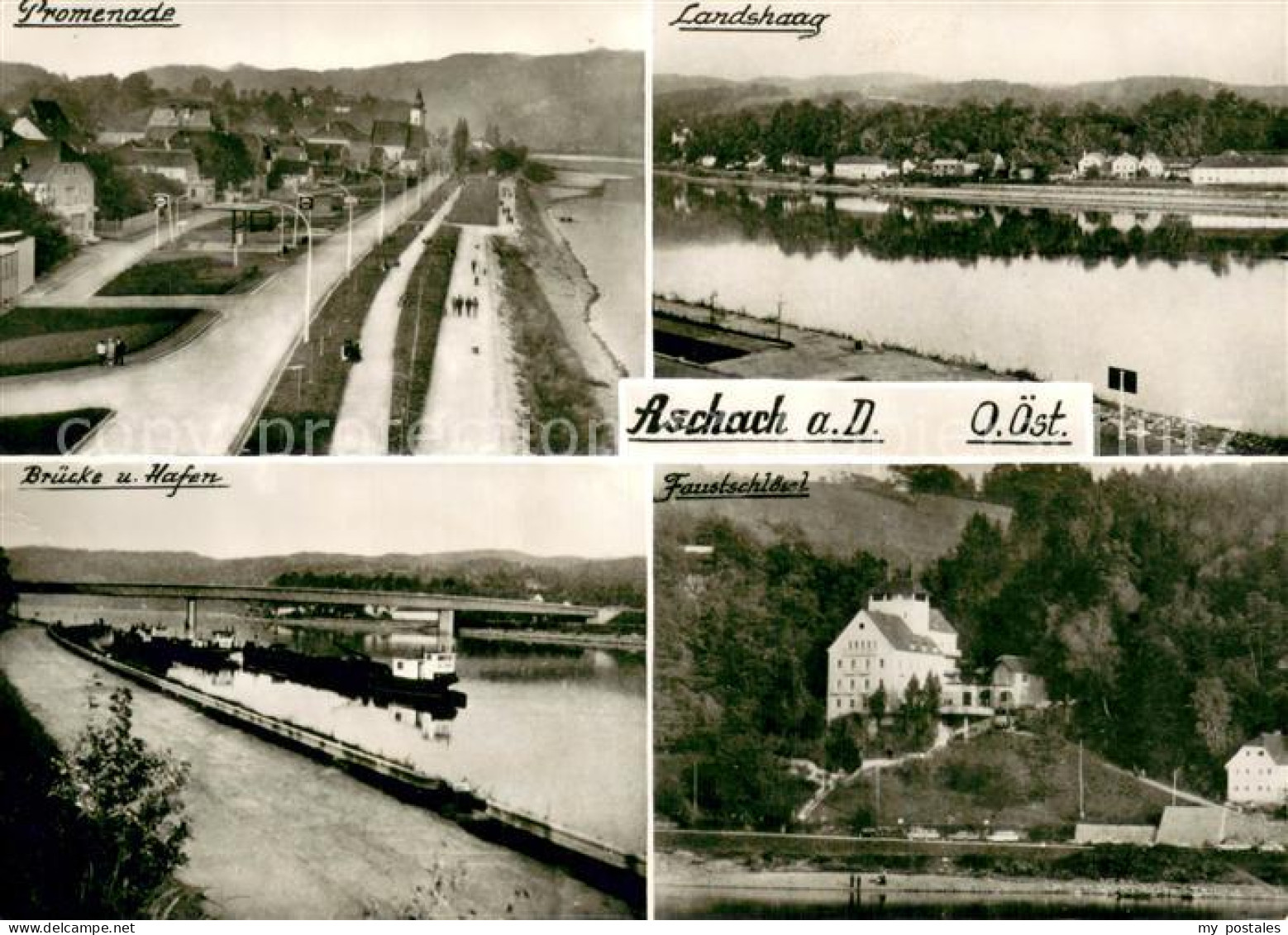 73723423 Aschach Donau Promenade Landshaag Bruecke Hafen Faustschloessl Aschach  - Autres & Non Classés