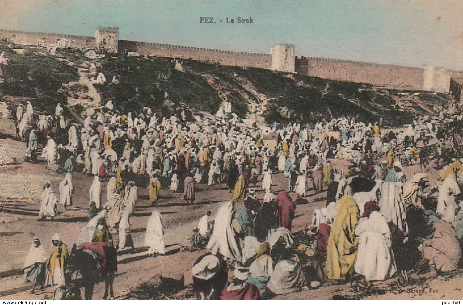 RE 24- (MAROC) FEZ - LE SOUK - CARTE COULEURS - 2 SCANS - Fez