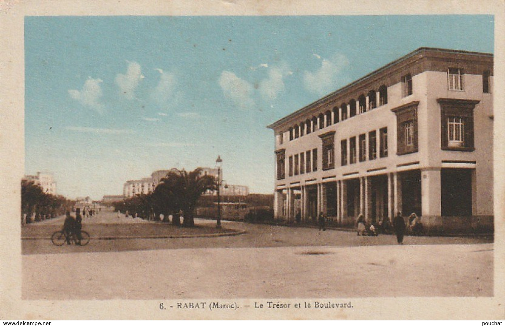 RE 24- (MAROC) RABAT - LE TRESOR ET LE BOULEVARD - CARTE COLORISEE - 2 SCANS - Rabat