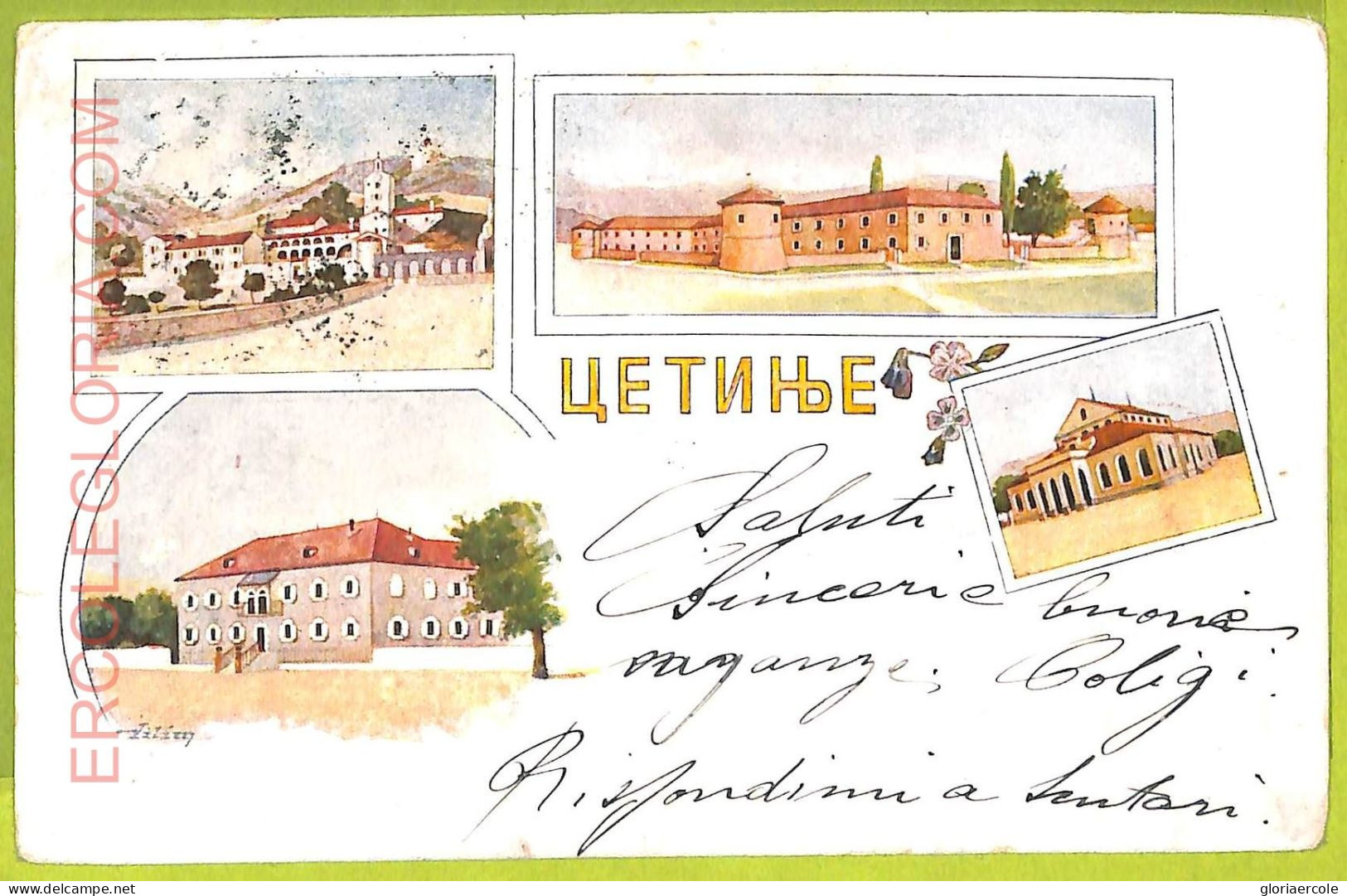 Ae9733 -  MONTENEGRO - VINTAGE POSTCARD - Cetinje Цетинье - 1900 - Montenegro