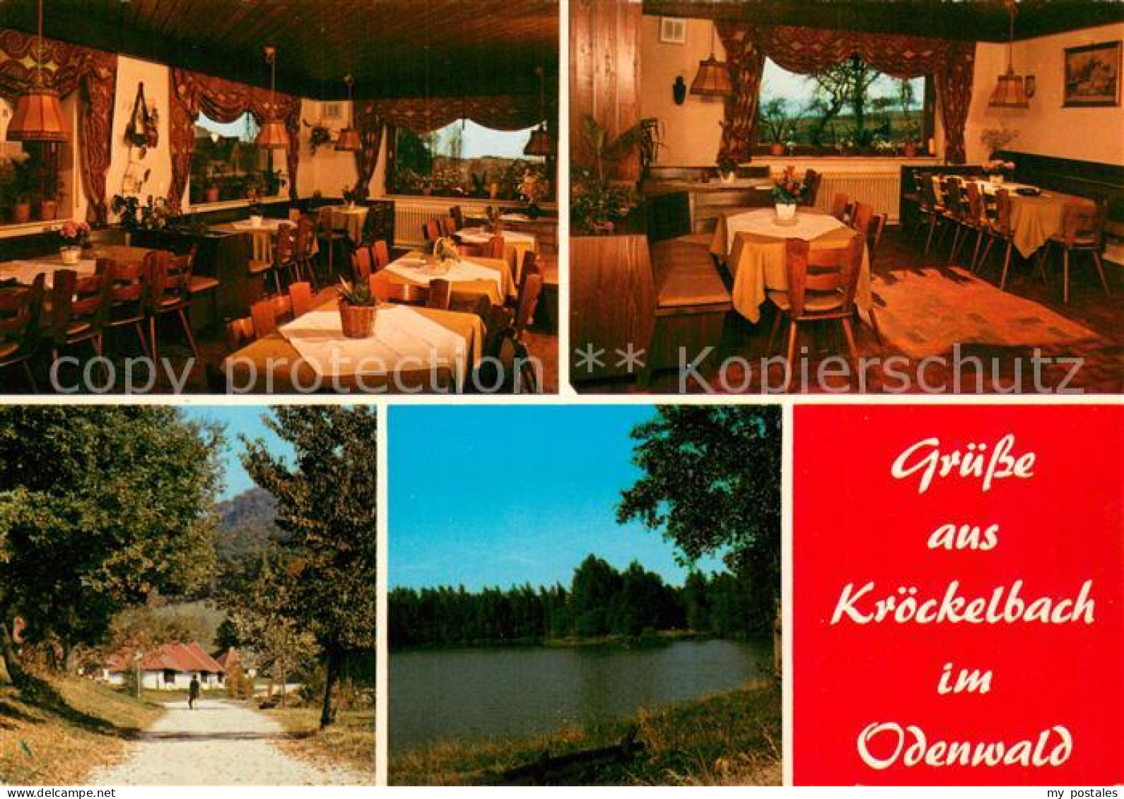 73723390 Kroeckelbach Odenwald Gasthaus Zur Waldeslust Gastraum Weschnitz-Stause - Other & Unclassified