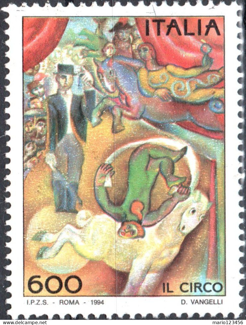 ITALIA, ITALY, IL CIRCO, 1994, USATI Scott:IT 1961, Yt:IT 2041 - 1991-00: Used