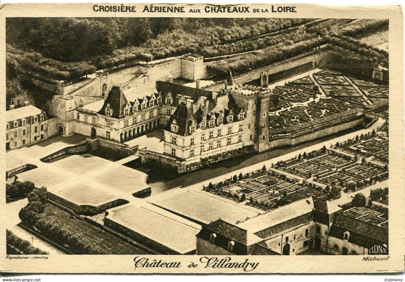 CPA - VILLANDRY - LE CHATEAU - VUE AERIENNE - Sonstige & Ohne Zuordnung