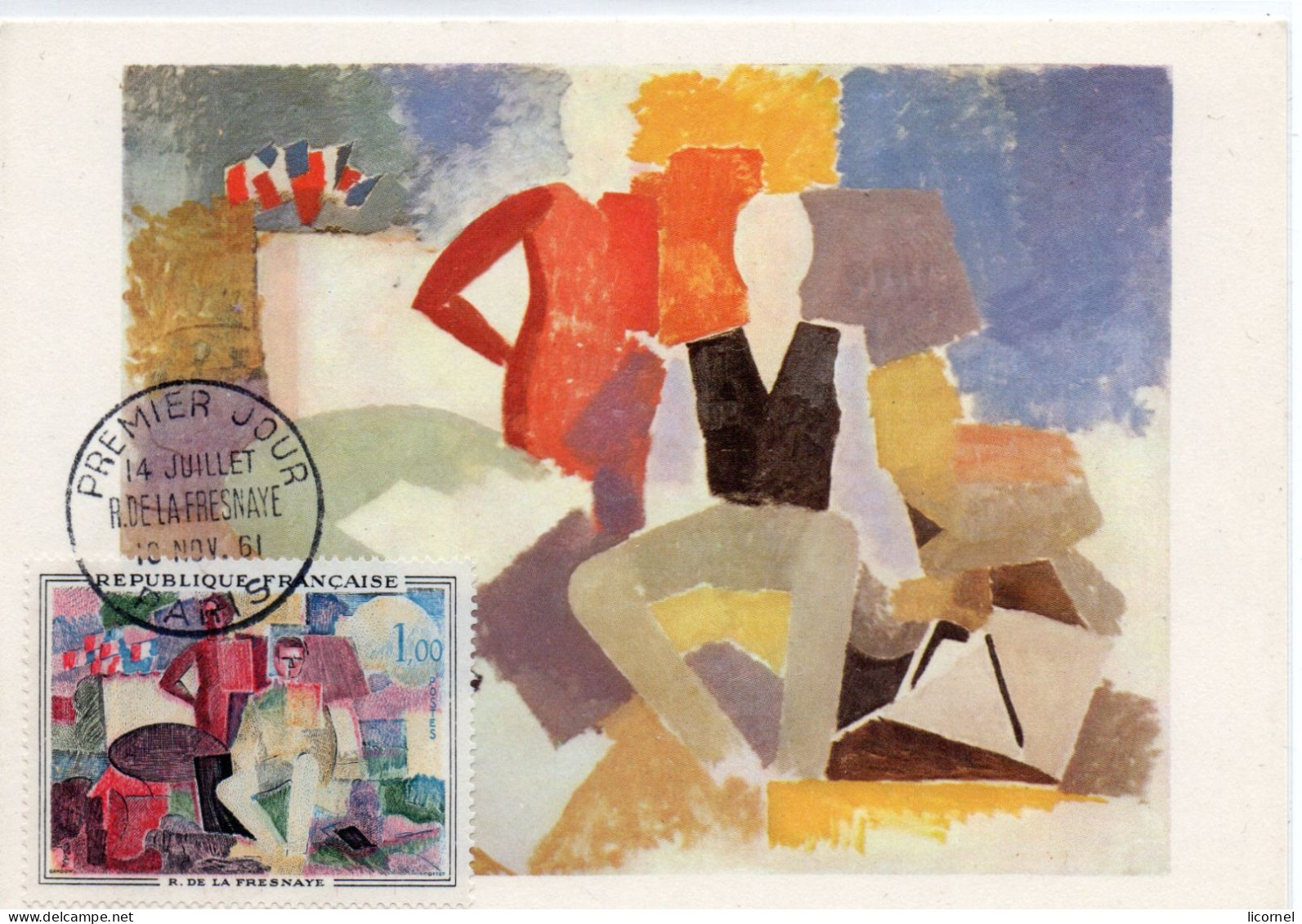 Carte Maxi 1961 Premier Jour :R DE LA FRESNAYE - 1960-1969