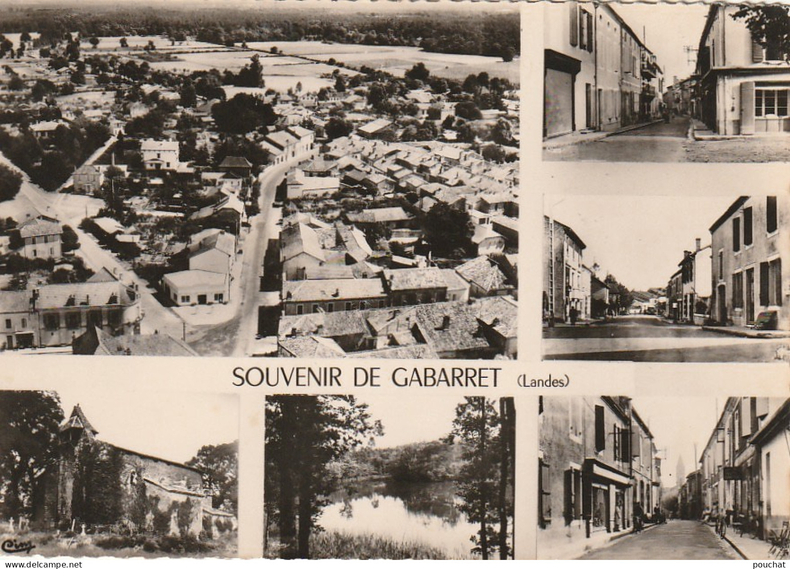 RE 26-(40) SOUVENIR DE GABARRET - CARTE MULTIVUES - 2 SCANS - Gabarret