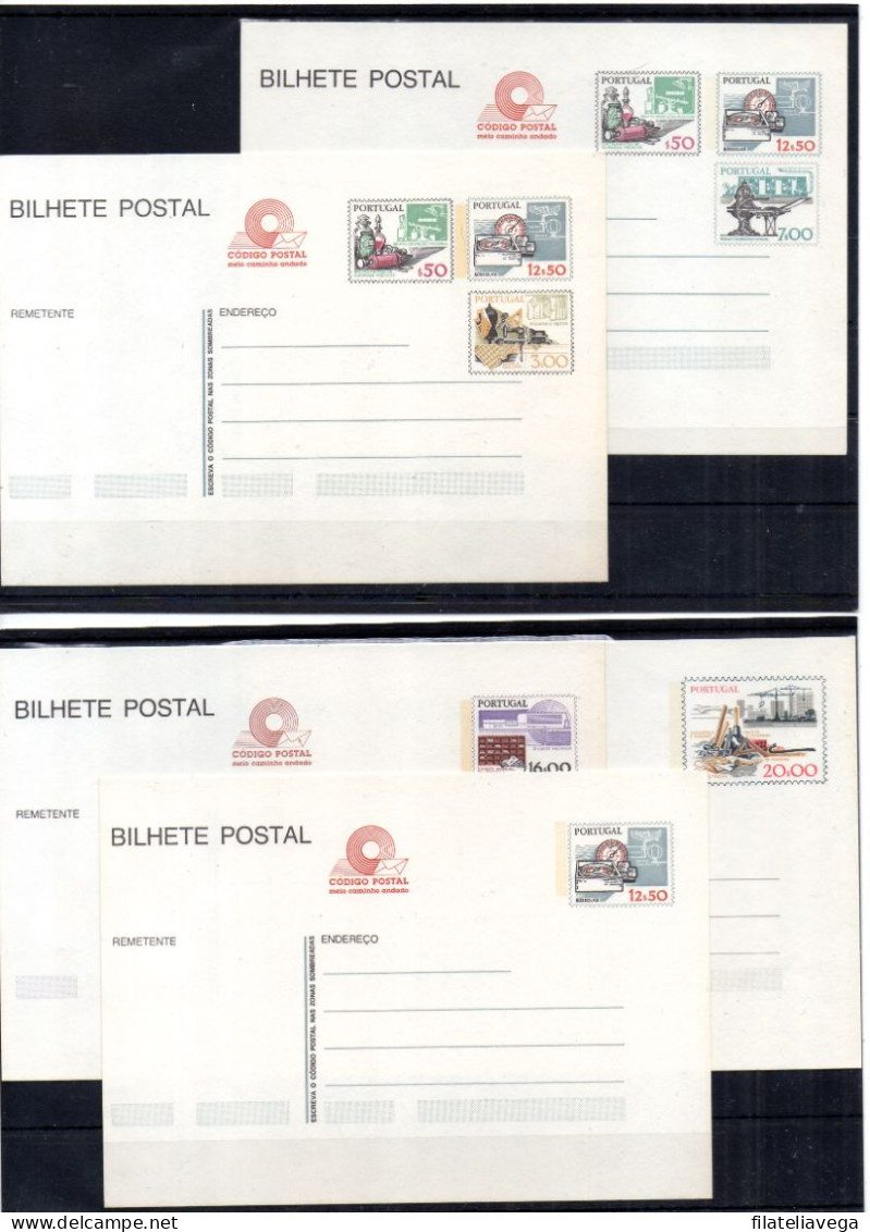 Portugal 5 Enteros Postales - Lettres & Documents