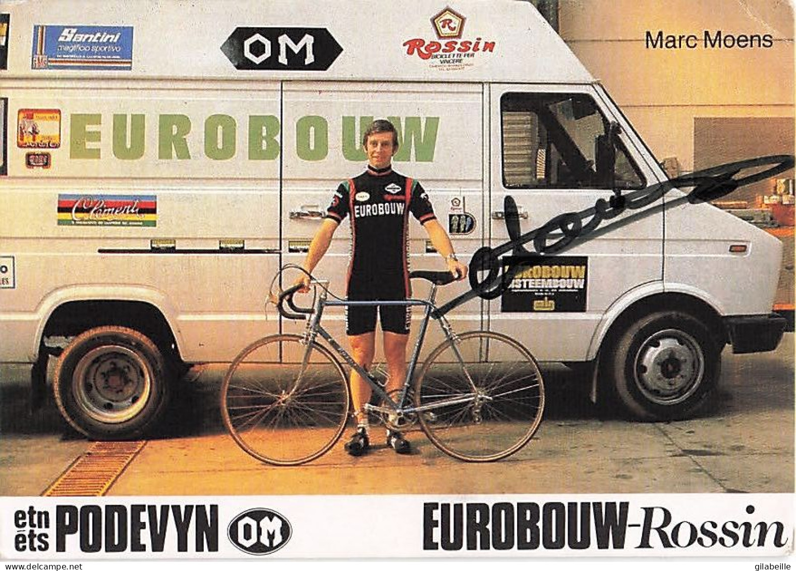 Vélo Coureur Cycliste Belge Marc Moens - Team Eurobouw - 1981 -  Cycling - Cyclisme  Ciclismo - Wielrennen - Signée - Radsport