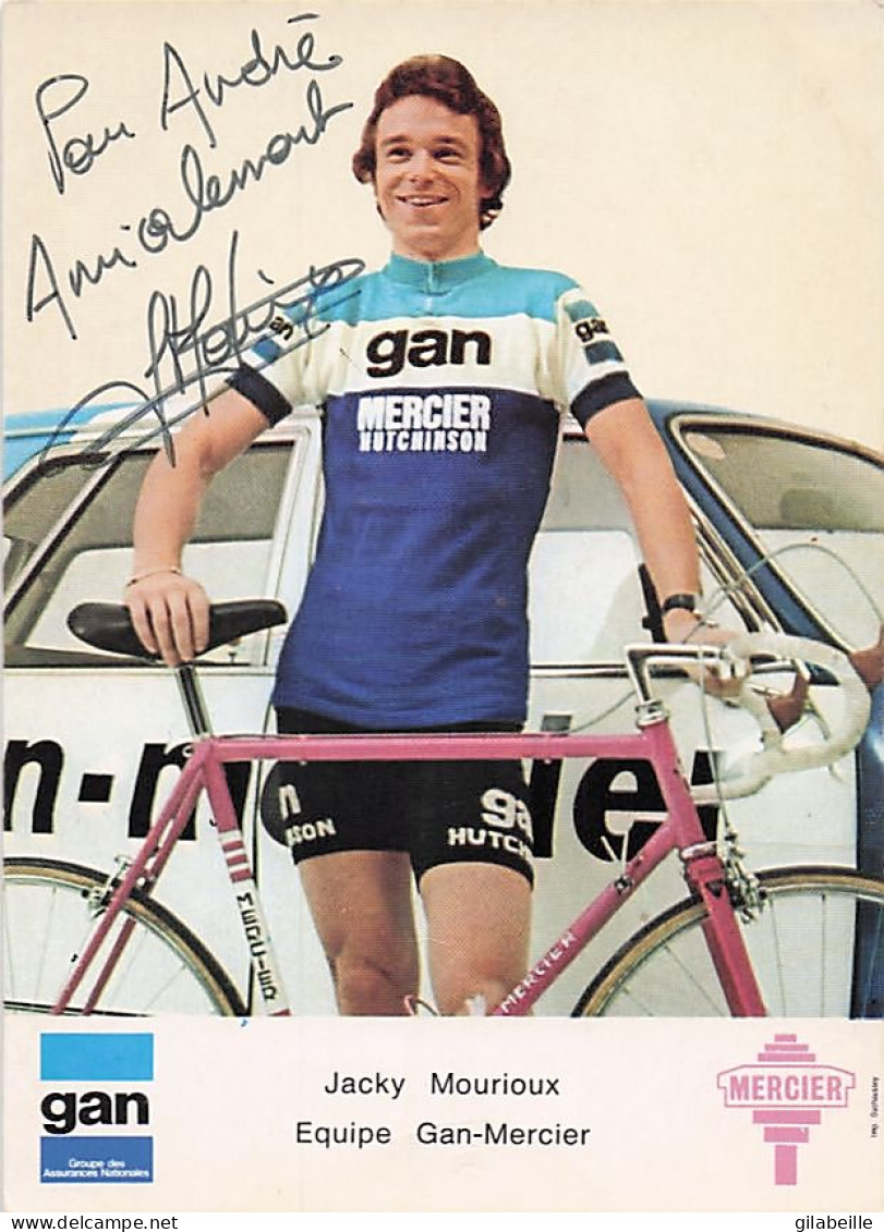 Vélo Coureur Cycliste Francais Jacky Mourioux - Team GAN Mercier -  Cycling - Cyclisme  Ciclismo - Wielrennen - Signée - Cyclisme