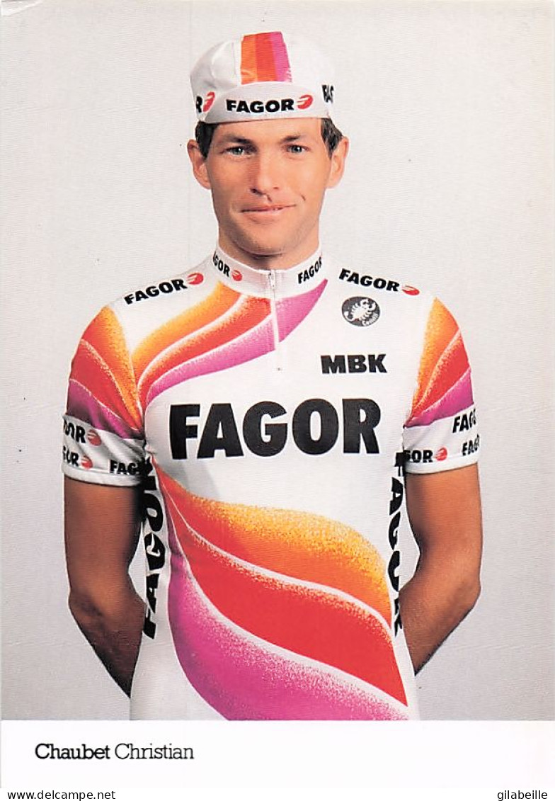 Vélo Coureur Cycliste Francais Christian Chaubet - Team Fagor -  Cycling - Cyclisme  Ciclismo - Wielrennen  - Radsport