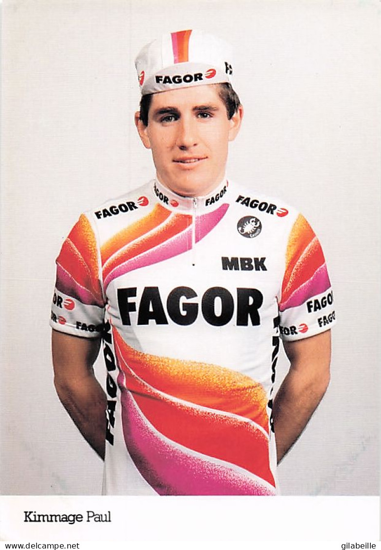 Vélo Coureur Cycliste Irlandais Paul Kimmage - Team Fagor -  Cycling - Cyclisme  Ciclismo - Wielrennen  - Radsport