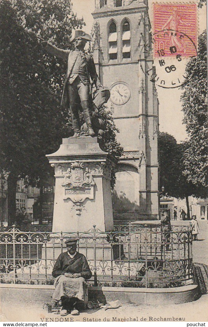 SO 1-(41) VENDOME - STATUE DU MARECHAL DE ROCHAMBEAU - PERSONNAGE - 2 SCANS - Vendome