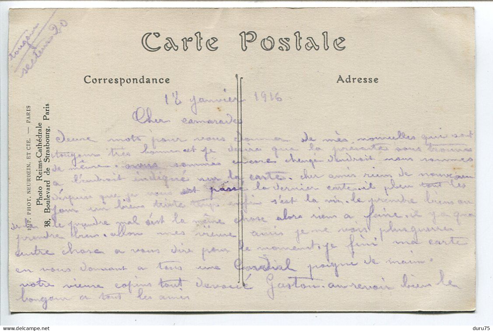 CPA Ecrite En 1916 * ESNES ( Meuse ) Rue De L'Eglise ( Animée Chevaux Cycliste ) - Sonstige & Ohne Zuordnung