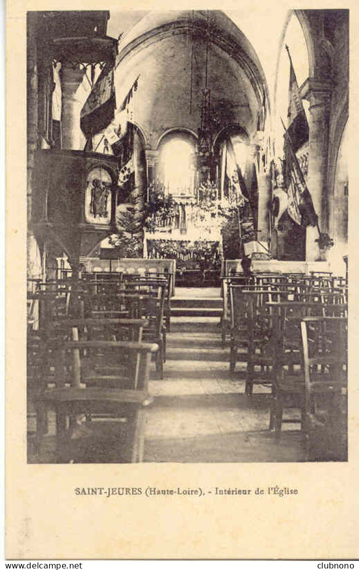 CPA -SAINT JEURES - INTERIEUR DE L'EGLISE (TRES RARE CLICHE) - Other & Unclassified