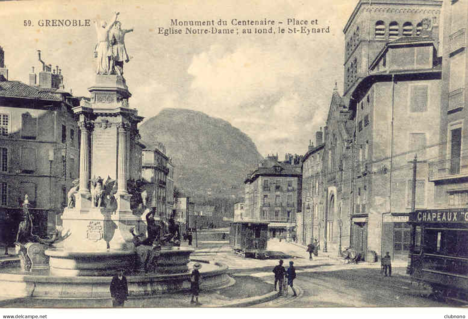 CPA - GRENOBLE - MONUMENT DU CENTENAIRE, PLACE ET EGLISE NOTRE DAME (ETAT PARFAIT - Grenoble