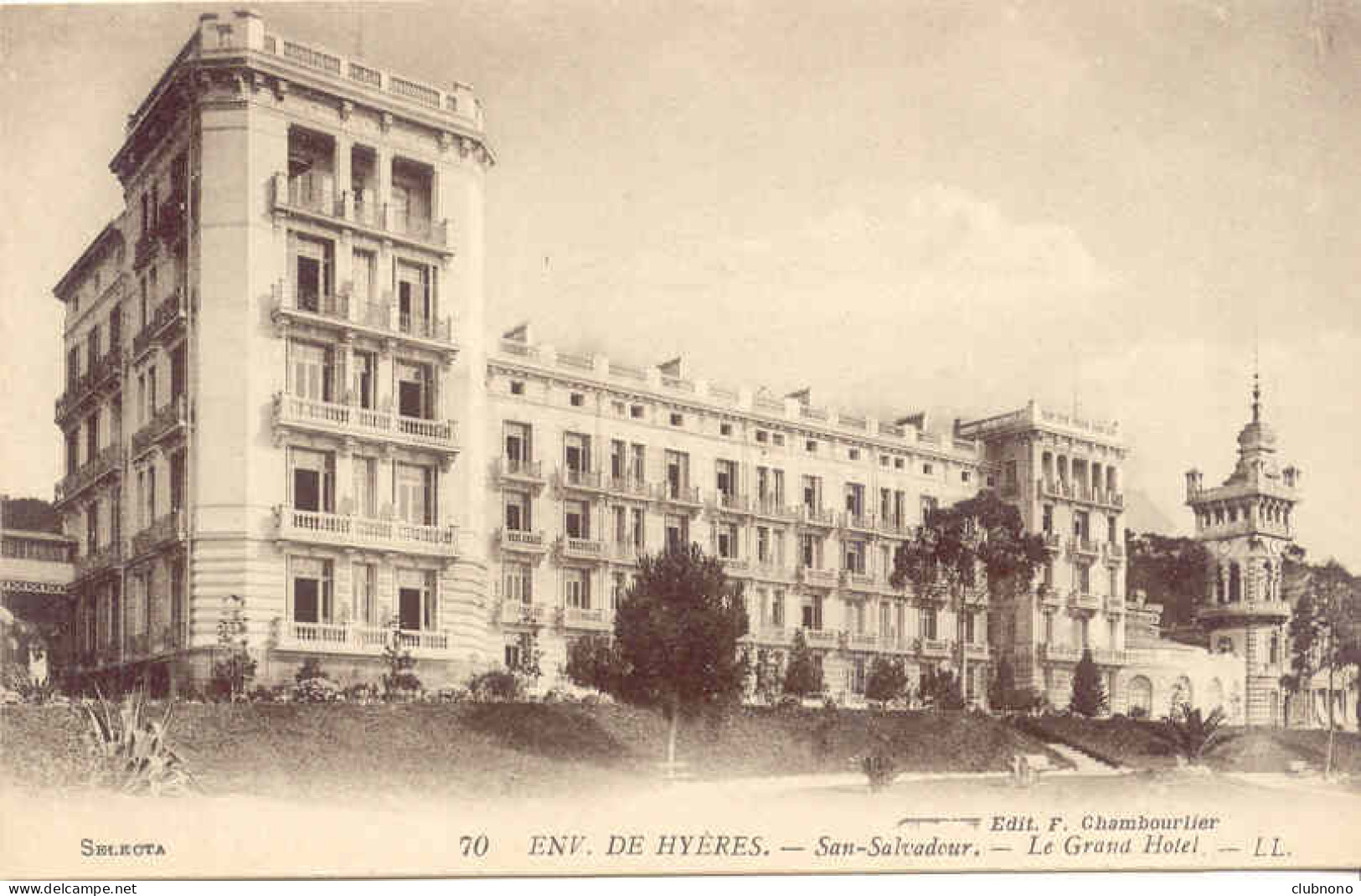 CPA -ENV. DE HYERES - SAN-SAVADOUR - LE GRAND HOTEL (PARFAIT ETAT) - Hyeres