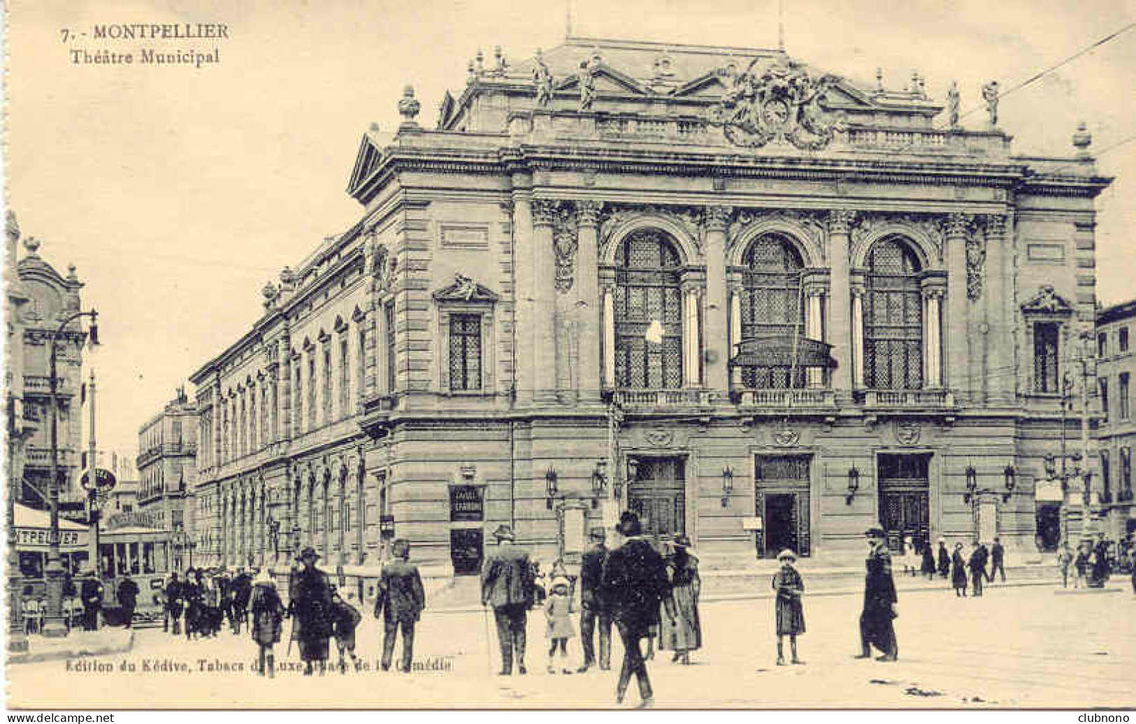 CPA -MONTPELLIER - THEATRE MUNICIPAL (BELLE ANIMATION - IMPECCABLE) - Montpellier