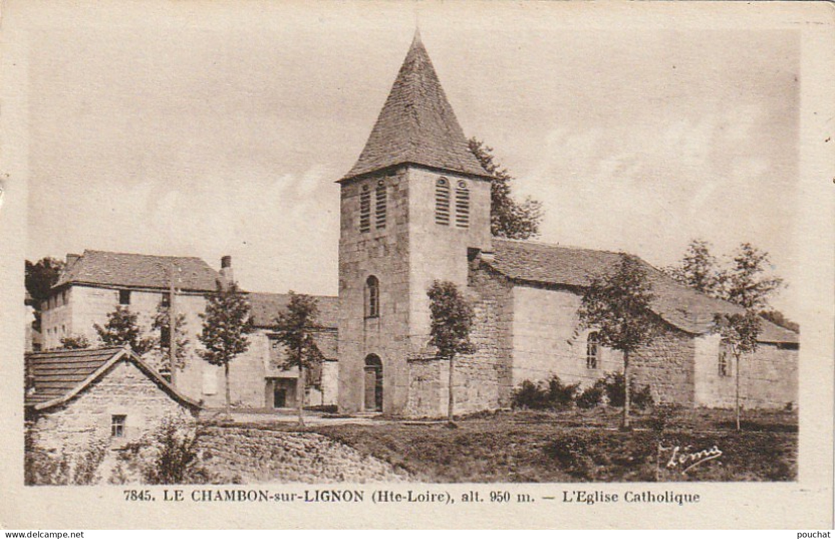 SO 3-(43) LE CHAMBON SUR LIGNON - L' EGLISE CATHOLIQUE - 2 SCANS - Le Chambon-sur-Lignon