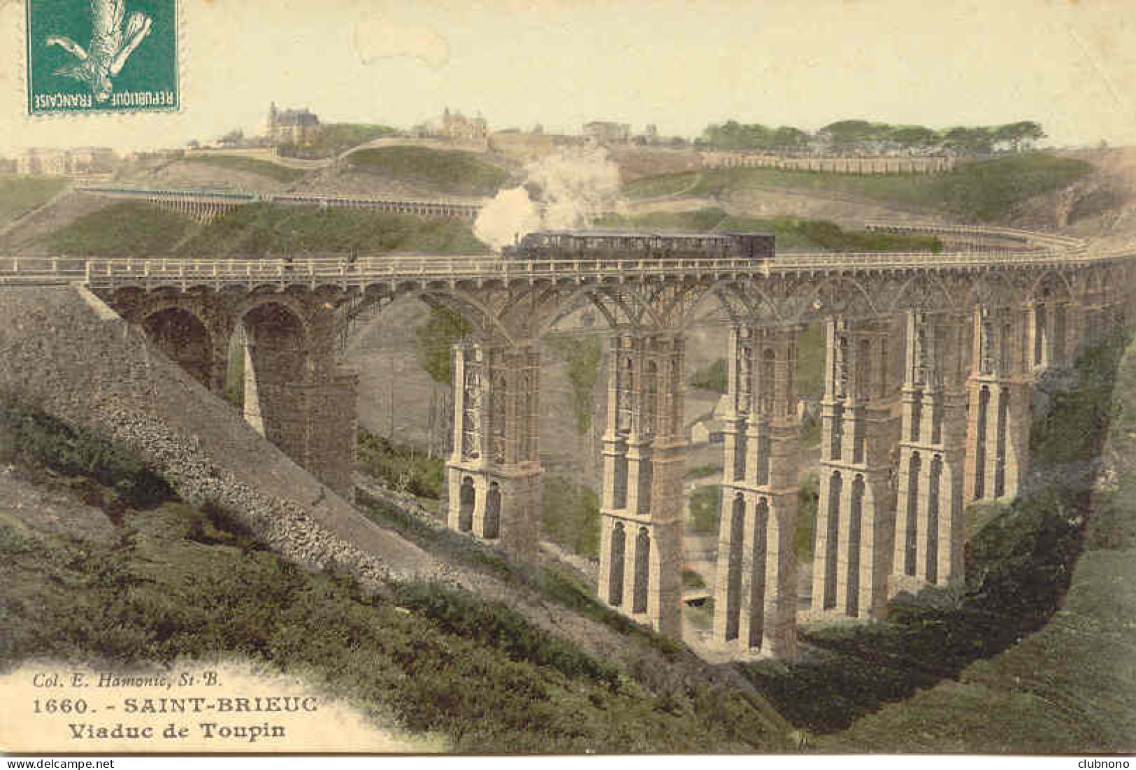 CPA - SAINT BRIEUC - VIADUC DE TOUPIN  (1912) - Saint-Brieuc