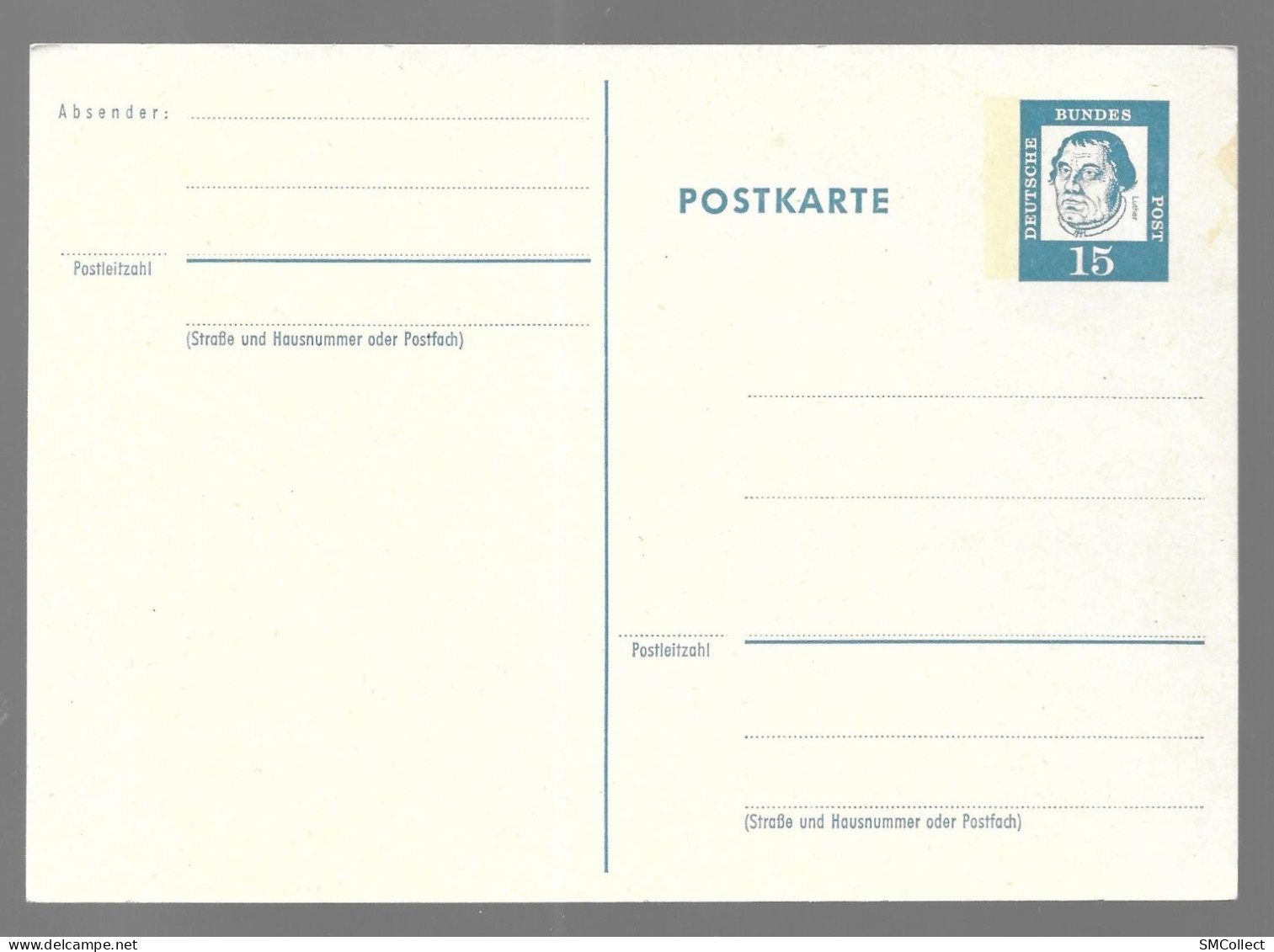 Allemagne. Entier Postal  Luther 15 Pfennig (GF3941) - Postcards - Mint