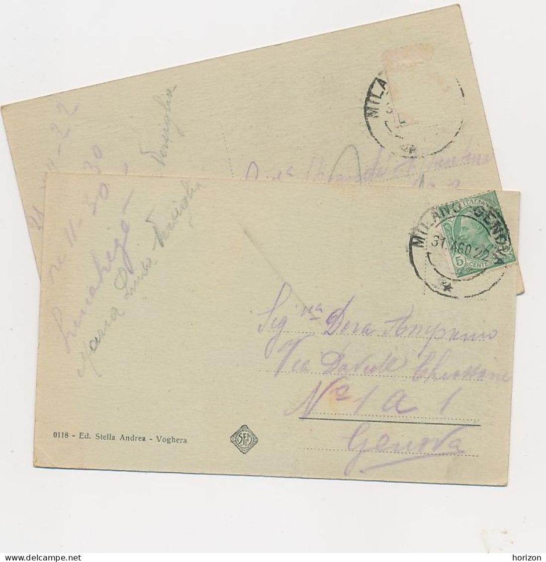 G.138  VOGHERA - Pavia - Lotto Di 2 Vecchie Cartoline - 1922 - Autres & Non Classés