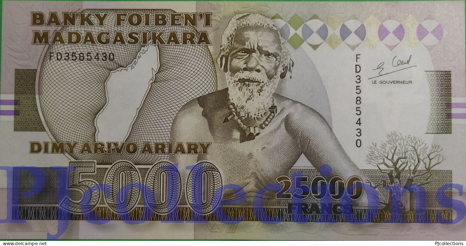 MADAGASCAR 25000 FRANCS 1993 PICK 74A UNC - Madagaskar