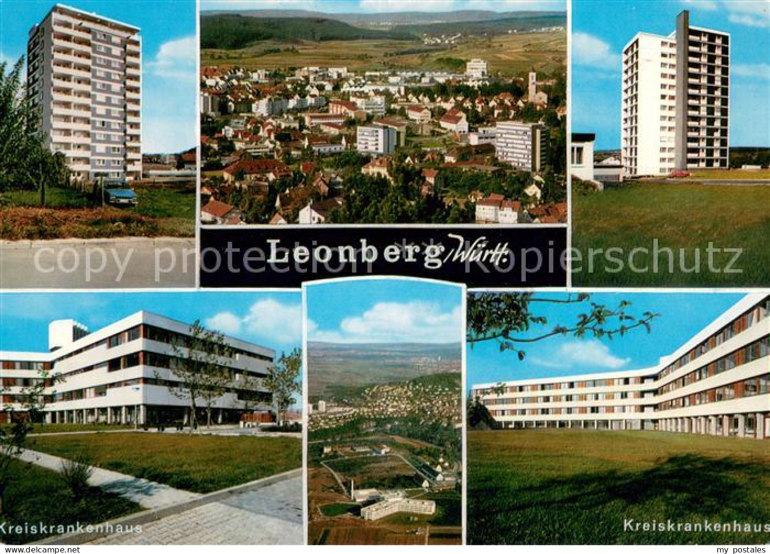 73723247 Leonberg Wuerttemberg Hochhaeuser Panorama Kreiskrankenhaus Fliegeraufn - Leonberg