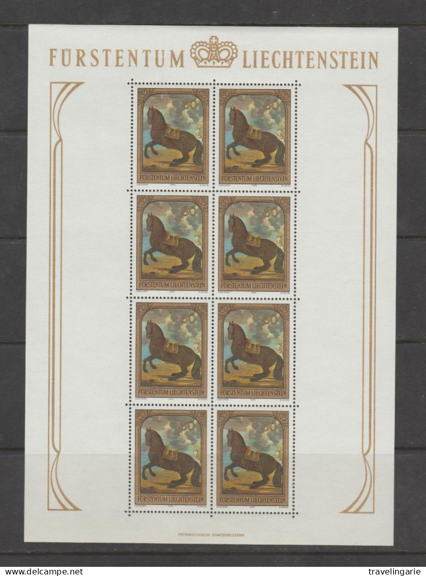 Liechtenstein 1978 Paintings - Horses And Carriage Full Sheets ** MNH - Otros & Sin Clasificación