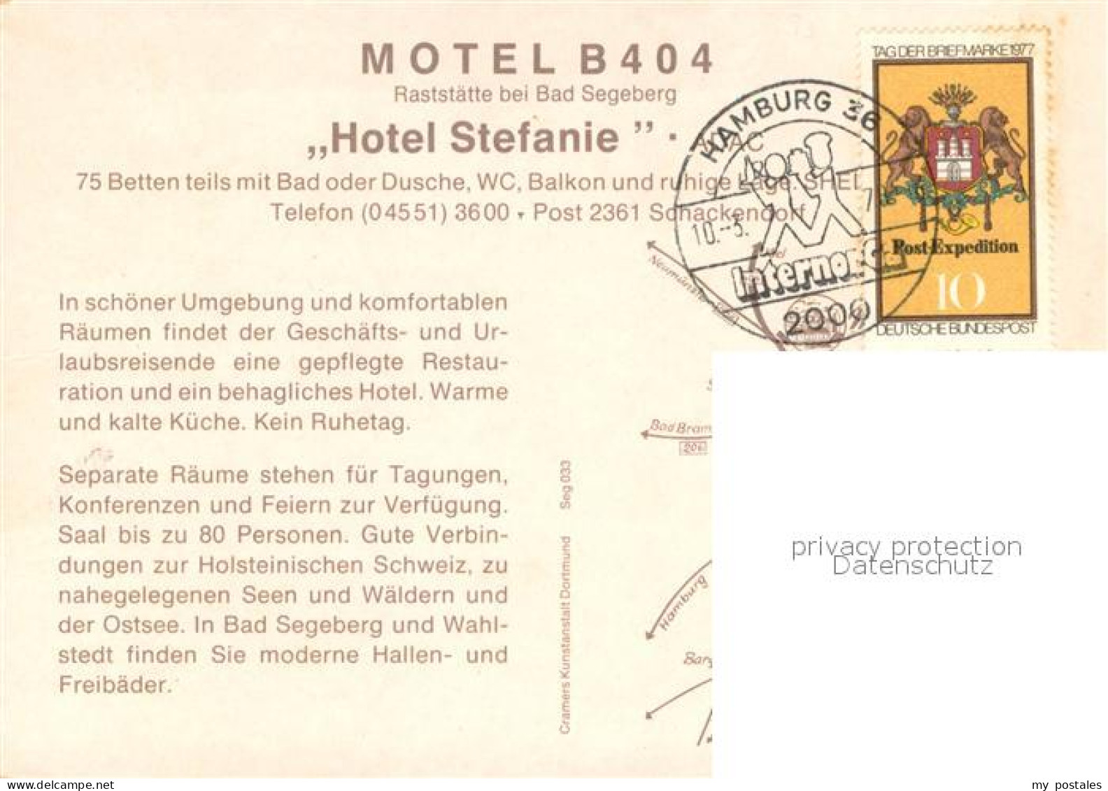 73723238 Bad Segeberg Motel B404 Raststaette Hotel Stefanie Bad Segeberg - Bad Segeberg