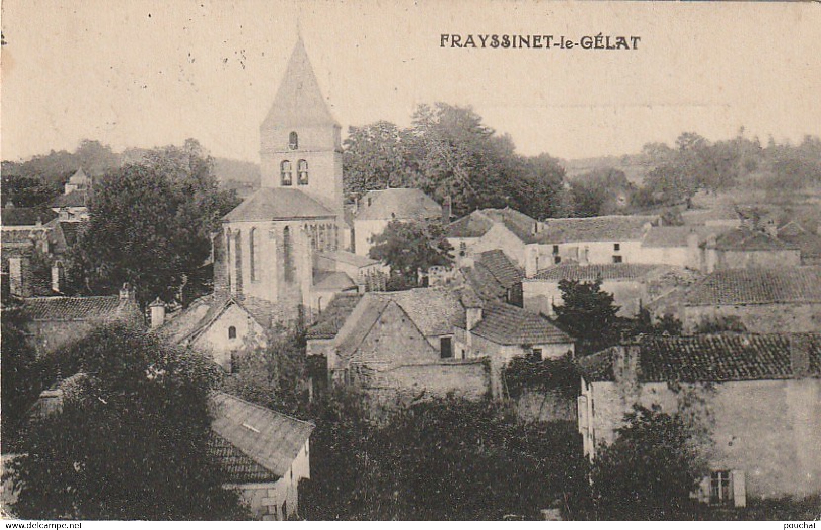 S0 9-(46) FRAYSSINET LE GELAT - CENTRE DU BOURG - L' EGLISE - 2 SCANS - Autres & Non Classés