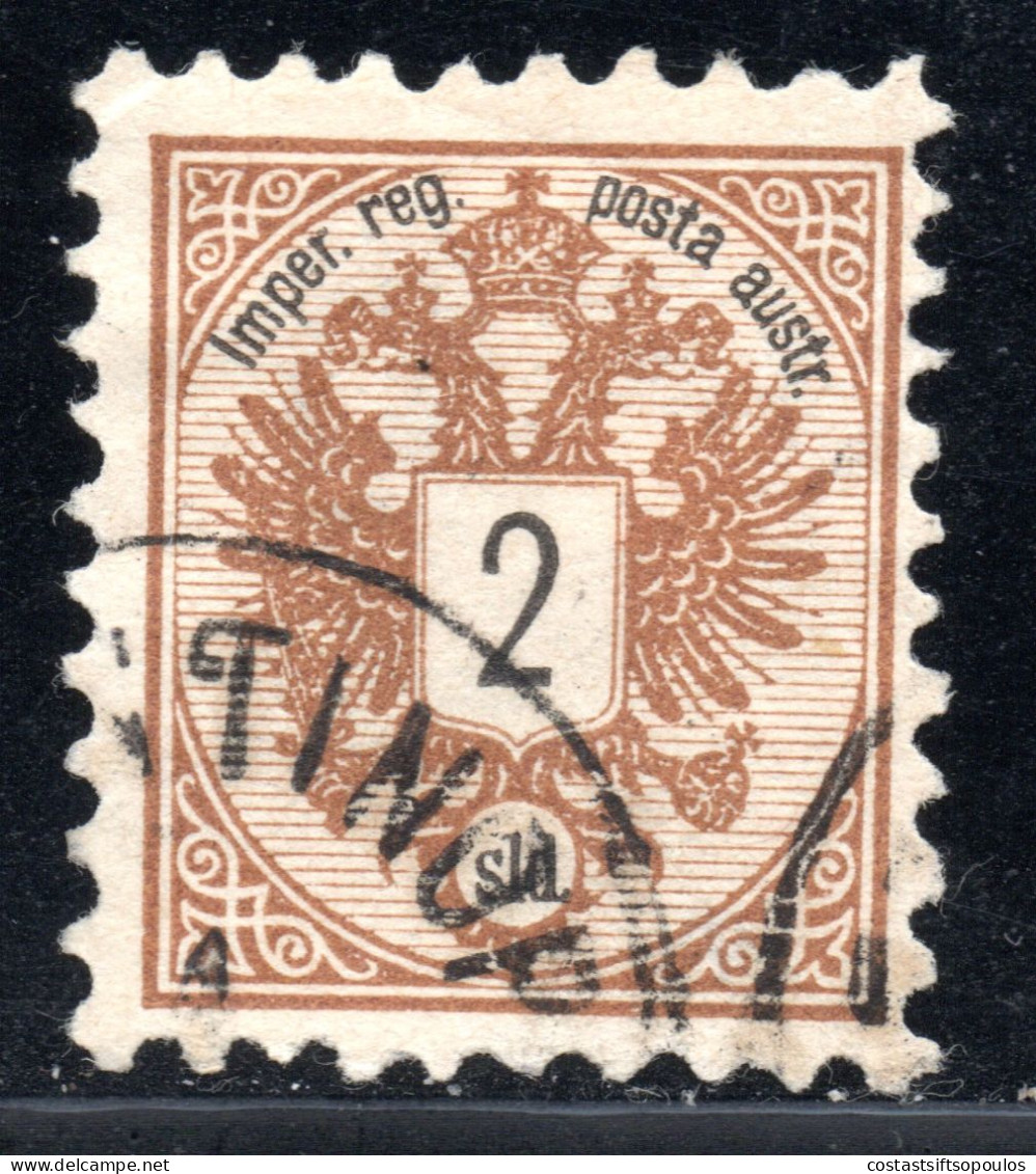 2974'AUSTRIA,LEVANT,1883 2 SLD USED. SC. 8, SIGNED - Eastern Austria