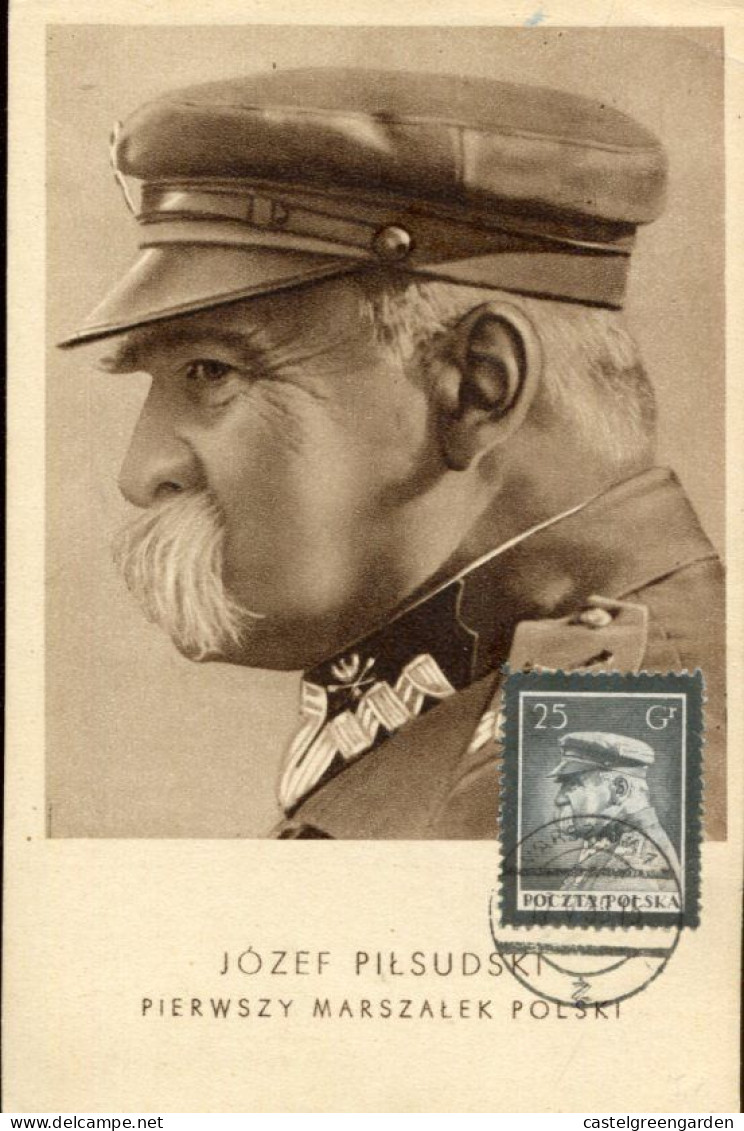 X0280 Poland, Maximum 17.V.1935 Jozef Pilsudski, Marshal And Politician - Autres & Non Classés