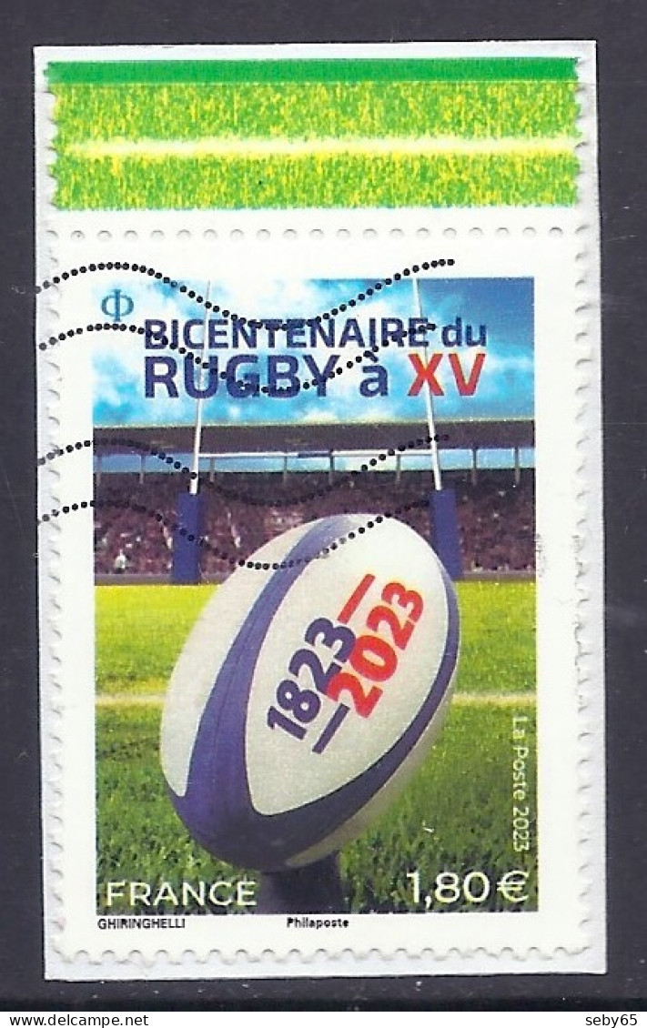 France 2023 -  200 Years, Bicentenary Of Rugby XV, Sport, Bicentenaire, Football Stadium, Rugby Ball - Used - Gebruikt