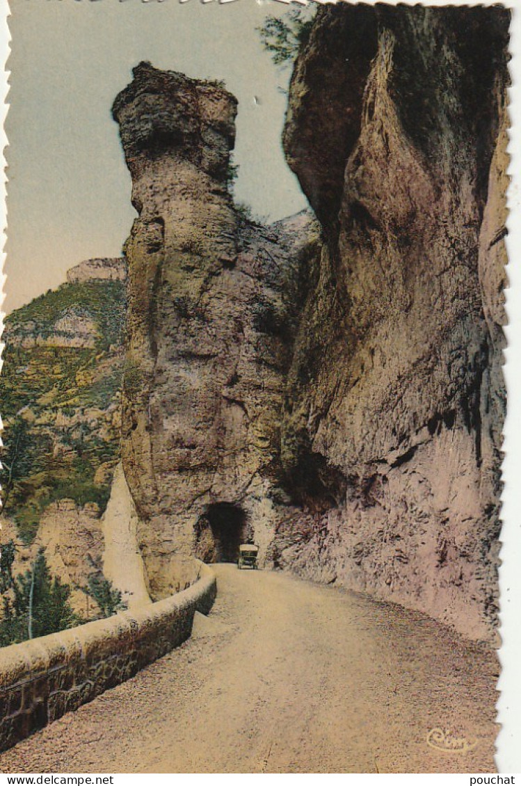 SO 11-(48) GORGES DU TARN - TOUR EIFFEL - CARTE COULEURS - 2 SCANS - Gorges Du Tarn