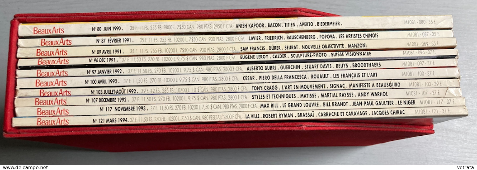 10 N° De Beaux Arts Dans Boite Reliure = N°80/87/89/96/97/100/103/107/117 & 121 (1990/94) (Biennale Venise-Bacon-Popova- - Other & Unclassified