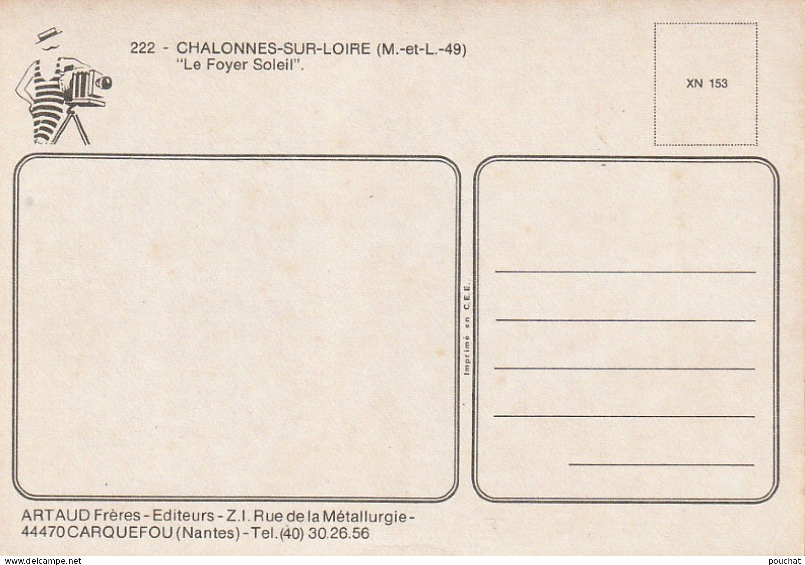 SO 12-(49) CHALONNES SUR LOIRE - " LE FOYER SOLEIL " - VUE AERIENNE - CARTE  COULEURS - 2 SCANS - Chalonnes Sur Loire