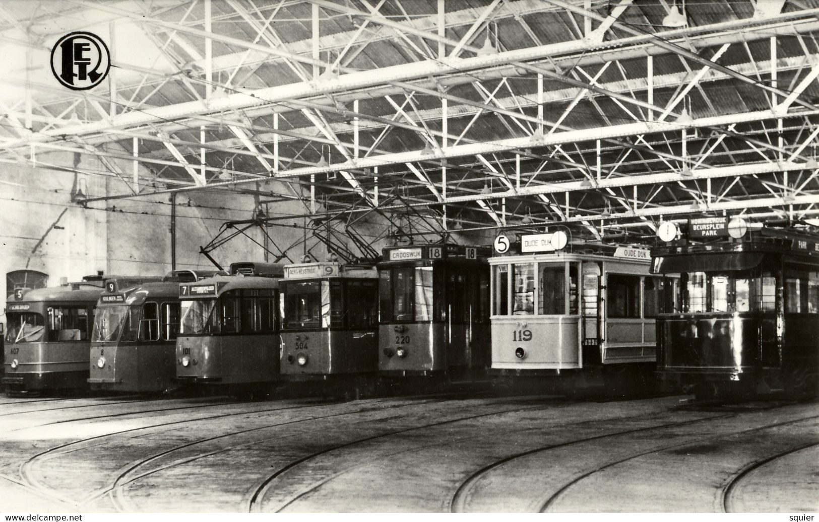 Rotterdam , 6 Trams, Remise Delfshaven, 1972, Real Photo - Rotterdam