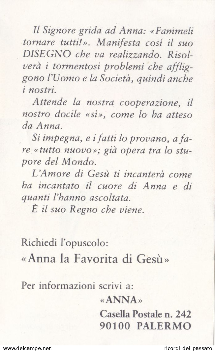 Santino Anna La Favorita Di Gesu' - Imágenes Religiosas