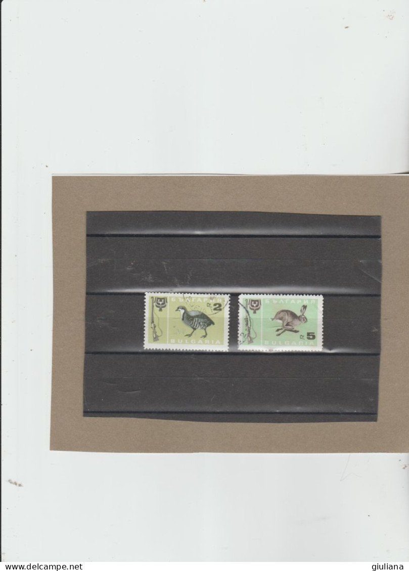 Bulgaria 1967 - YT) 1483/88  Used  "Animali Di Caccia"" - 2 Valori Della Serie - Used Stamps