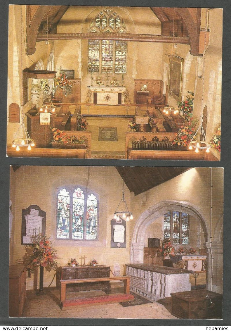 HEVER - St. PETER's CHURCH - 2 Postcards - KENT - ENGLAND - - Andere & Zonder Classificatie